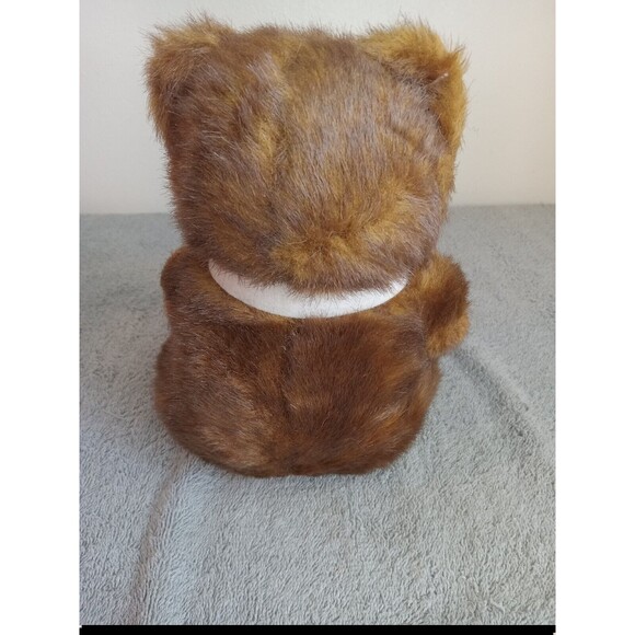 Vintage Applause Teddy Bear Plush w/tie & Collar 1986 Brown #22022 Ryan 9"inc - Picture 4 of 6